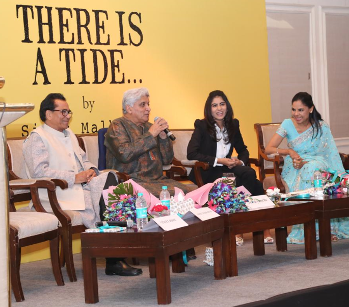 Padma Sri Ashok Chakradhar and Mr Javed Akhtar launched There Is A Tide