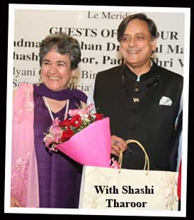 Mrs Ratan Kaul with Dr Shashi Tharoor