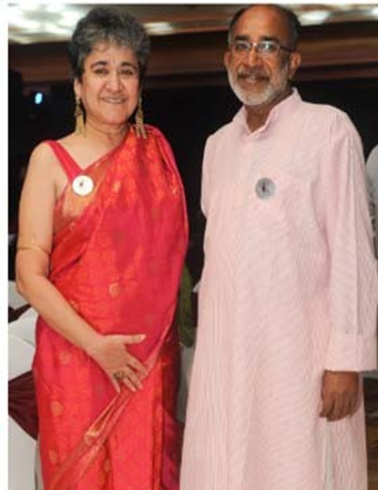 Mrs Ratan Kaul with the former Tourism Minister Mr Alphonso Kannanthanam