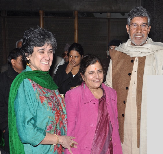 Mrs Ratan Kaul with Nobel Laureate Shri Kailash Satyarthi and his wife Sumedha Satyarthi