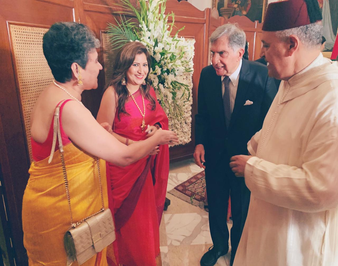 Mrs Ratan Kaul welcoming the legend Mr Ratan Tata.